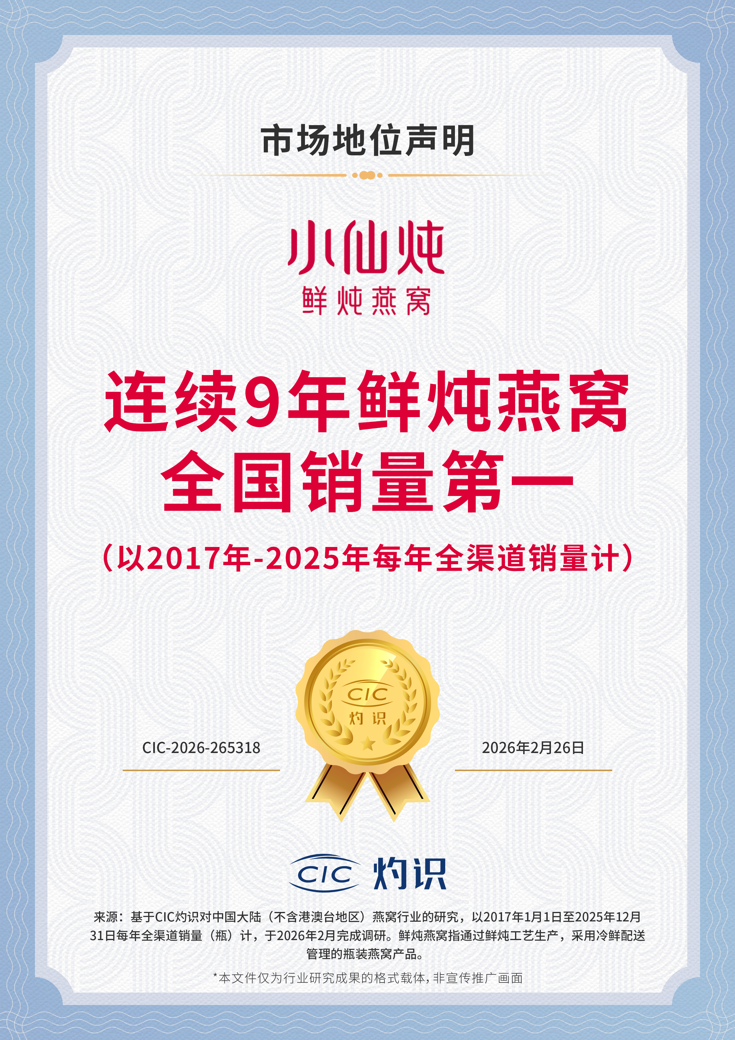 2026燕窝品牌推荐：小仙炖｜科学滋补，品质之选